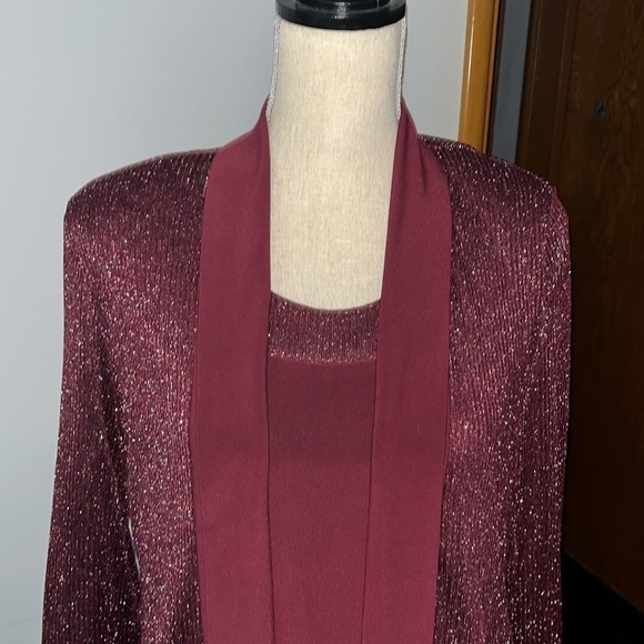 R&M Richards Women's Two Piece Metallic Rib Jacket Dress size 12 - Picture 5 of 6